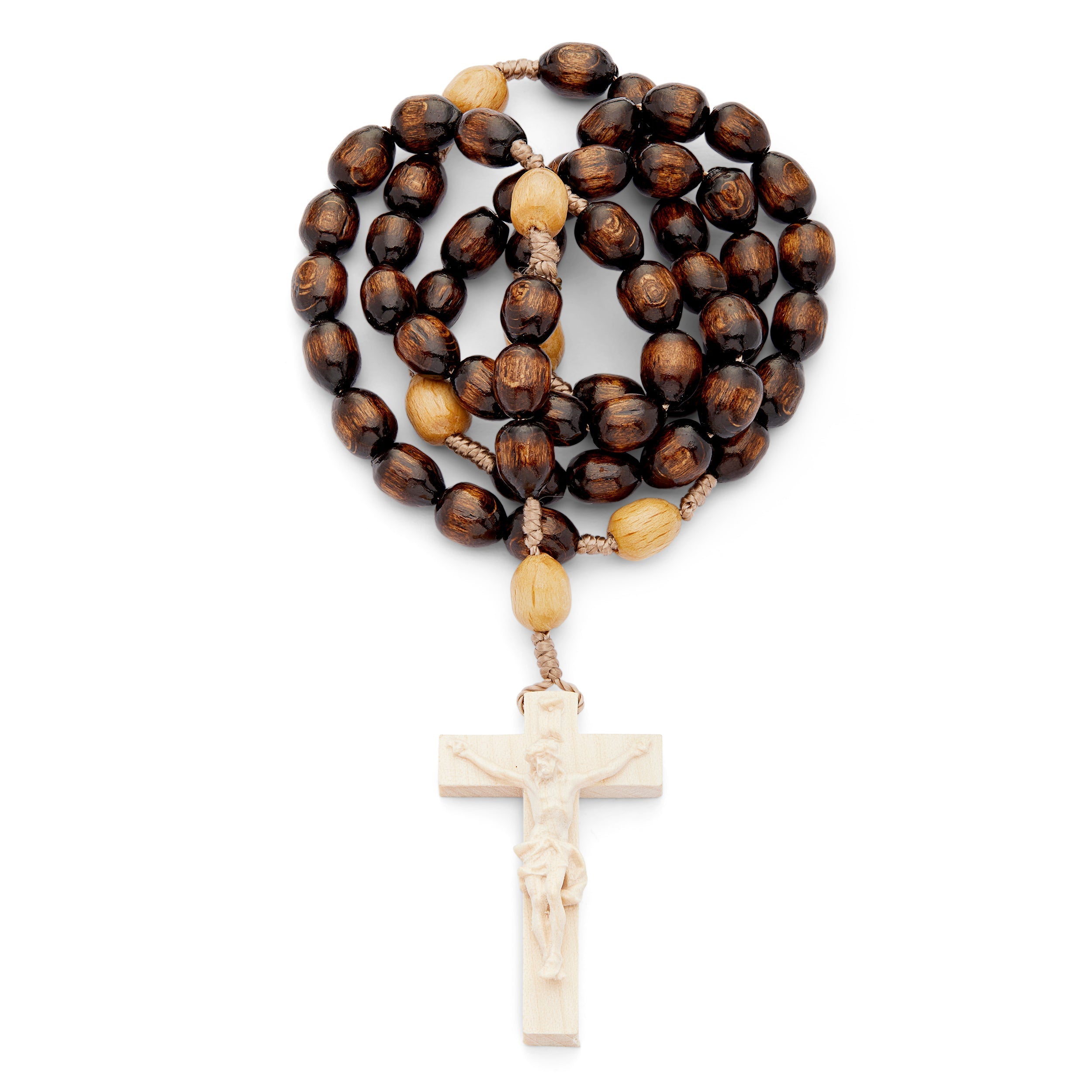 Wood Rosary. Rope Rosary. Cord Rosary : : Home
