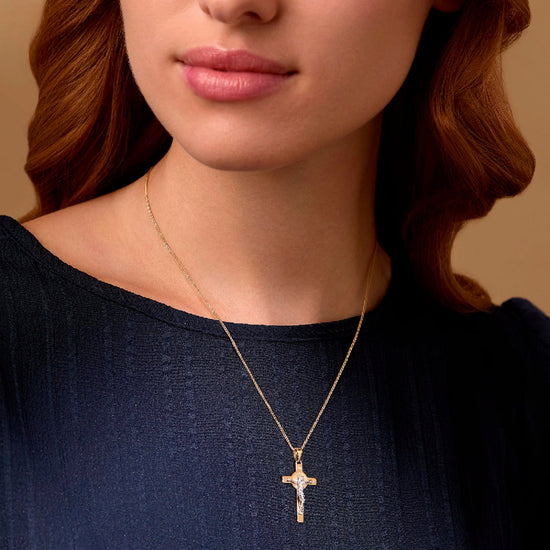 Italian Gold Cross Necklace