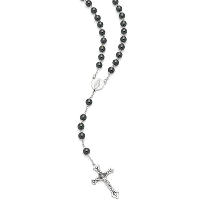 Rosary with Hematite Beads and Jubilee 2025 Logo