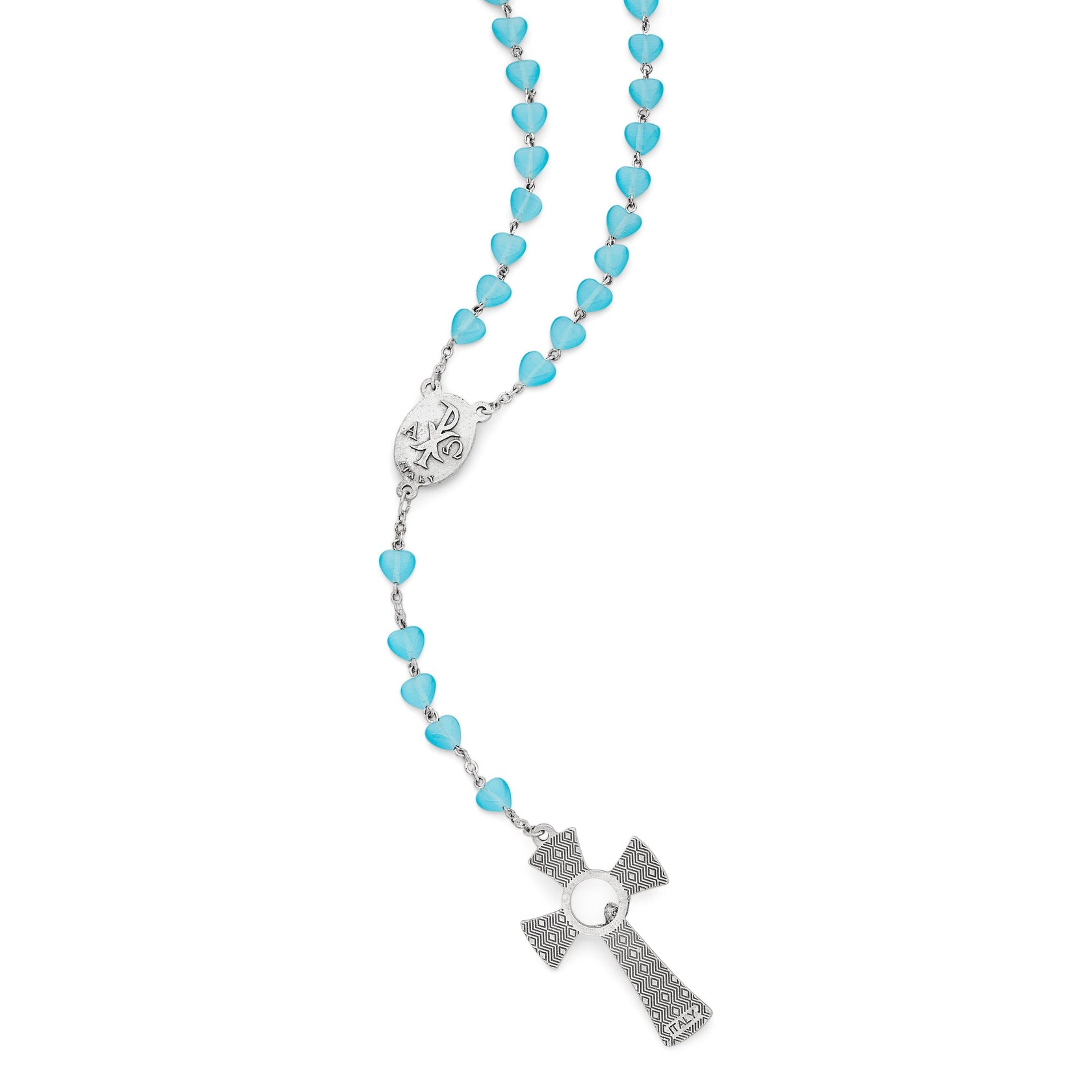 6 mm Light Blue Eye's Cat Rosary | MONDO CATTOLICO