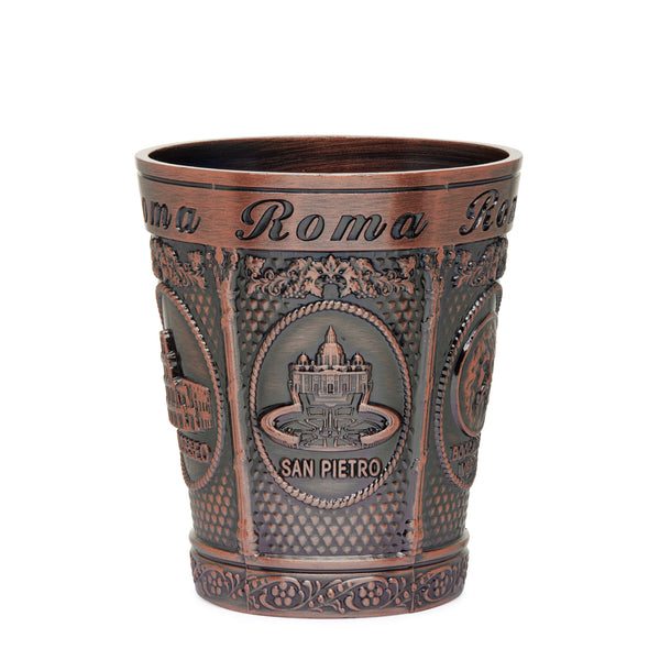 Bronze-toned Metal Souvenir Shot Glass featuring St. Peter's Basilica ...