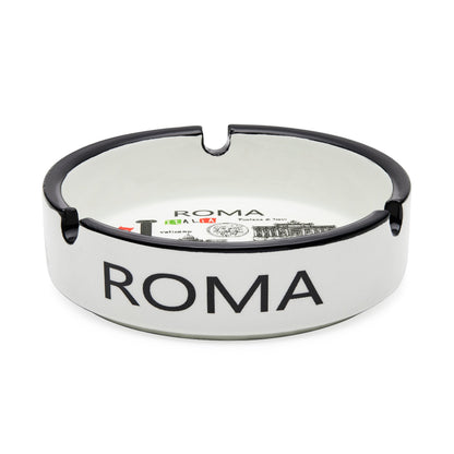 Mondo Cattolico Ashtray 10.50 cm (4.13 in) Ceramic Ashtray with Rome's Most Famous Symbols