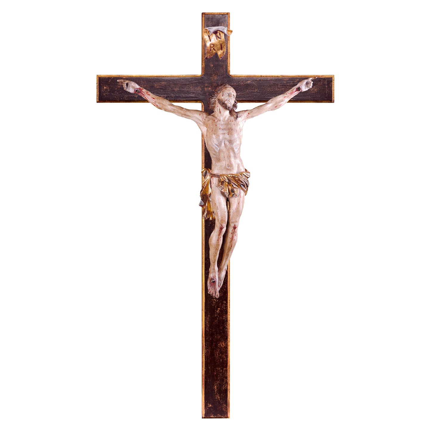 Mondo Cattolico Golden / 21 cm (8.3 in) Christ of passion with cross