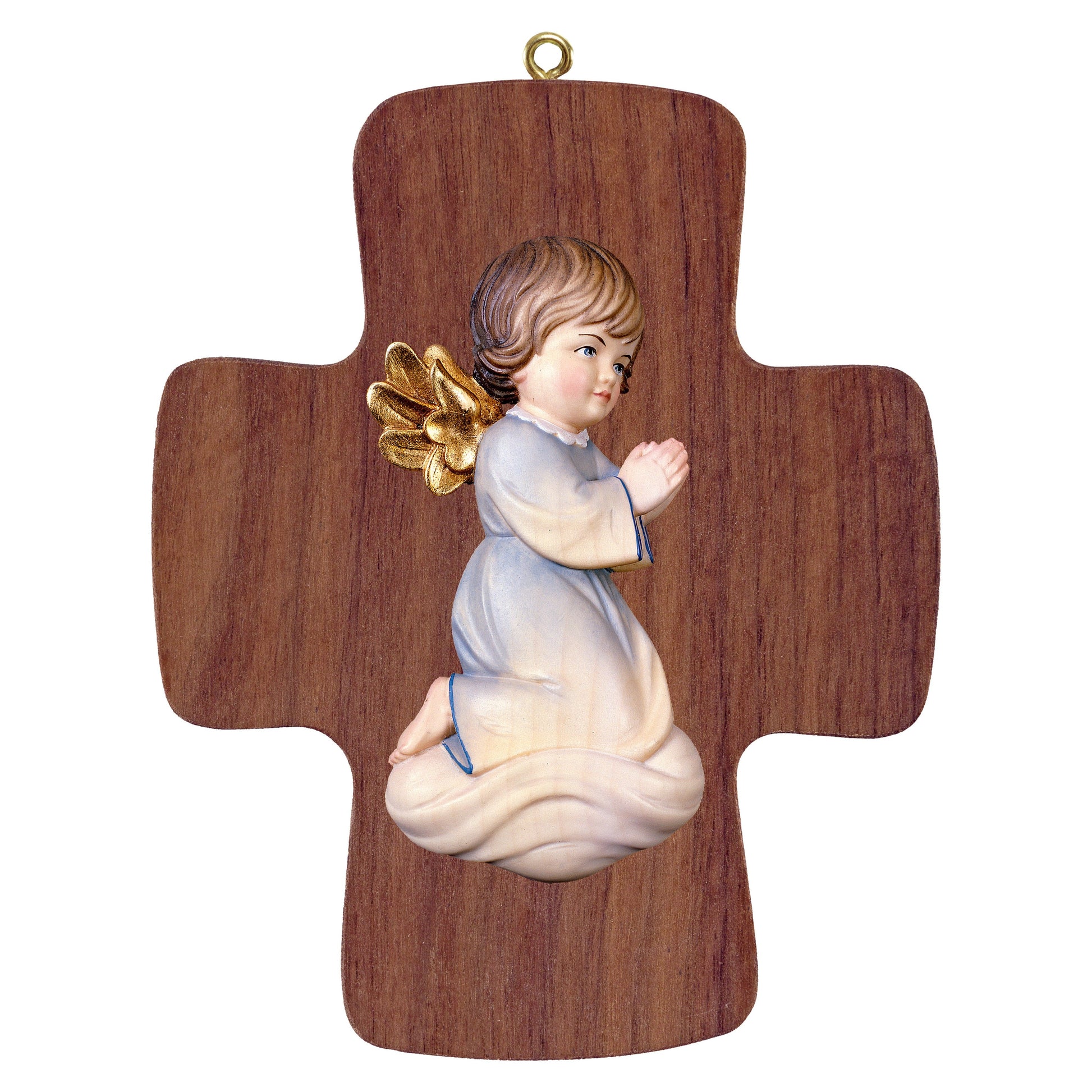 Mondo Cattolico Colored / 16 cm (6.3 in) Cross with Pitti - angel praying