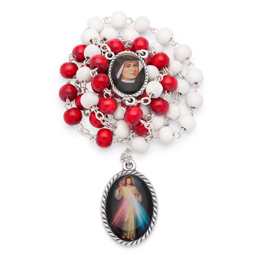 MONDO CATTOLICO ROMA Rosary 46 cm (18.11 in) / 62 cm (24.41 in) / 6 mm (0.24 in) Devotional Rosary of Merciful Jesus