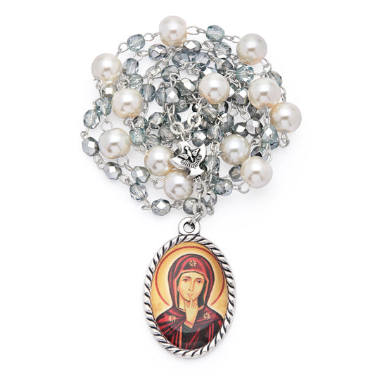 MONDO CATTOLICO ROMA Rosary 39 cm (15.35 in) / 66 cm (25.98 in) / 3 mm (0.12 in) Devotional Rosary of Our Lady of Silence