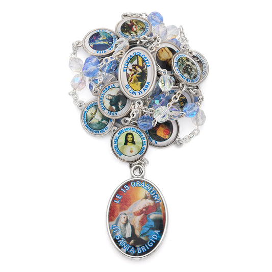 MONDO CATTOLICO ROMA Rosary 58 cm (22.83 in) / 90 cm (35.43 in) / 8 mm (0.31 in) Devotional Rosary of St. Bridget of Sweden