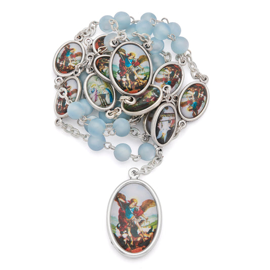 MONDO CATTOLICO ROMA Rosary 45 cm (17.72 in) / 76 cm (29.92 in) / 6 mm (0.24 in) Devotional Rosary of St. Michael the Archangel