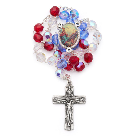 MONDO CATTOLICO ROMA Rosary 28 cm (11.02 in) / 34 cm (13.39 in) / 8 mm (0.31 in) Devotional Rosary of the Holy Trinity