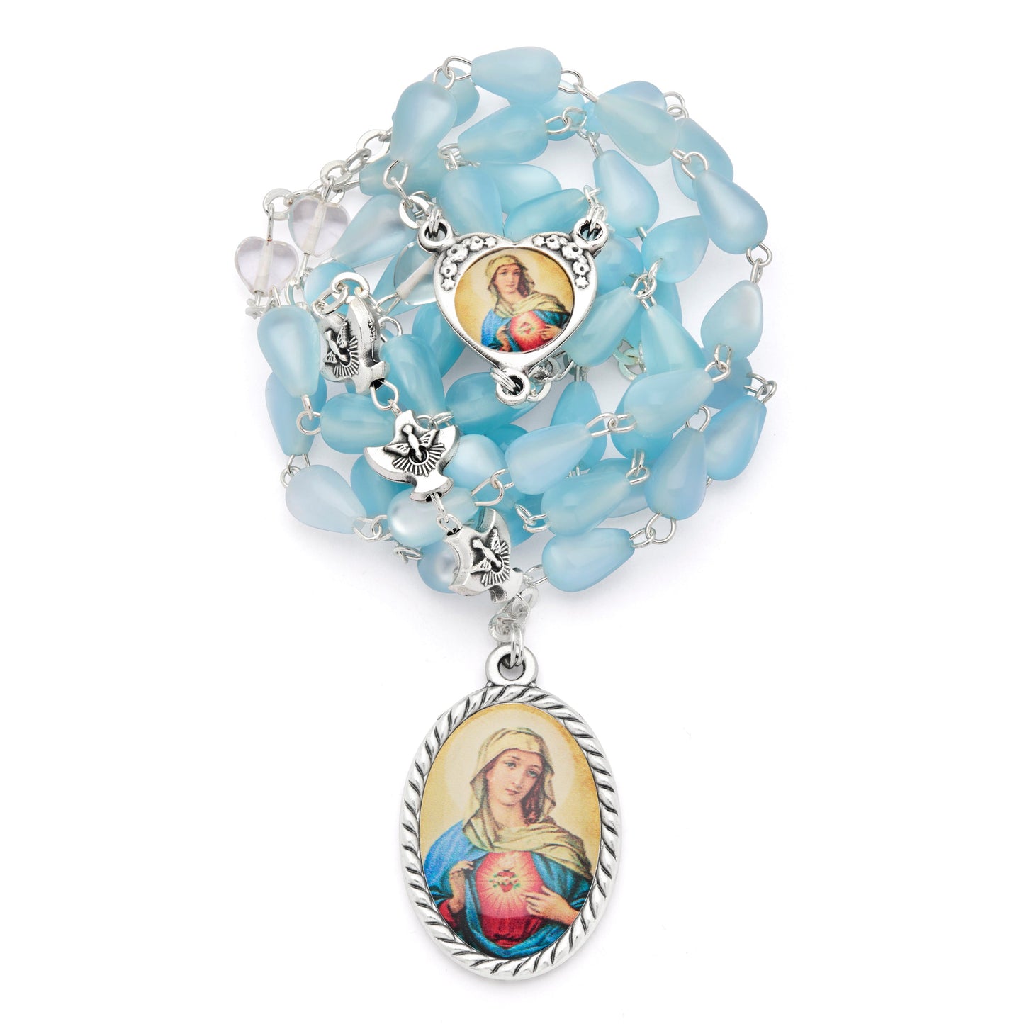 MONDO CATTOLICO ROMA Rosary 48 cm (18.90 in) / 65 cm (25.59 in) / 5x7 mm (0.20x0.28 in) Devotional Rosary of the Immaculate Heart of Mary