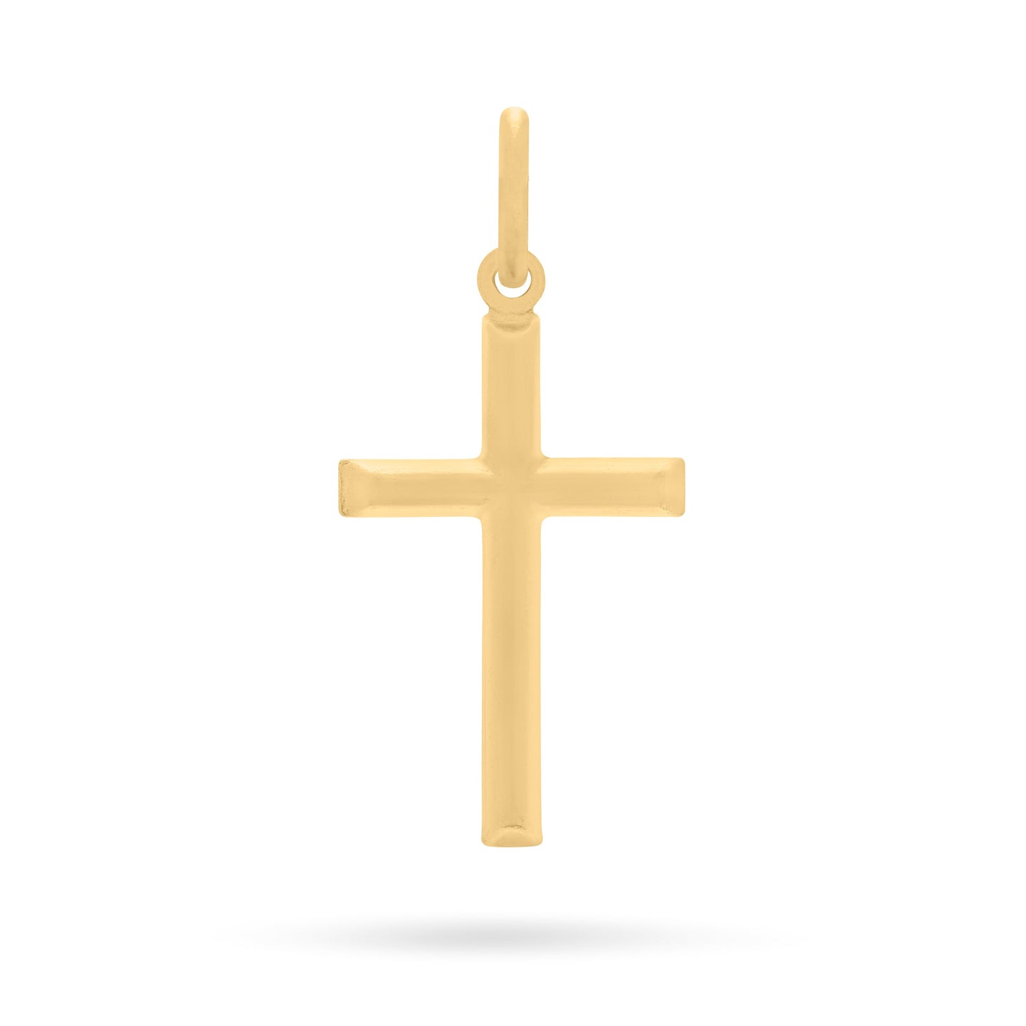 Mondo Cattolico Pendant 23 mm (0.91 in) Gold-plated Sterling Silver Cross Pendant With Rounded Corners