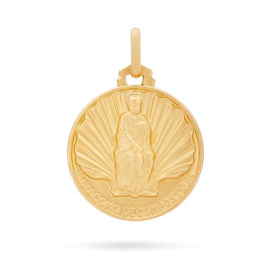 MONDO CATTOLICO Medal 18 mm (0.70 in) Gold-plated Sterling Silver Medal of St. James of Compostela