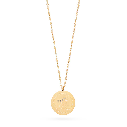 MONDO CATTOLICO ROMA Necklaces 36 - 41 cm (14.17 - 16.14 in) / 20 mm (0.79 in) Gold-tone Stainless Steel Necklace with Jubilee 2025 Pendant