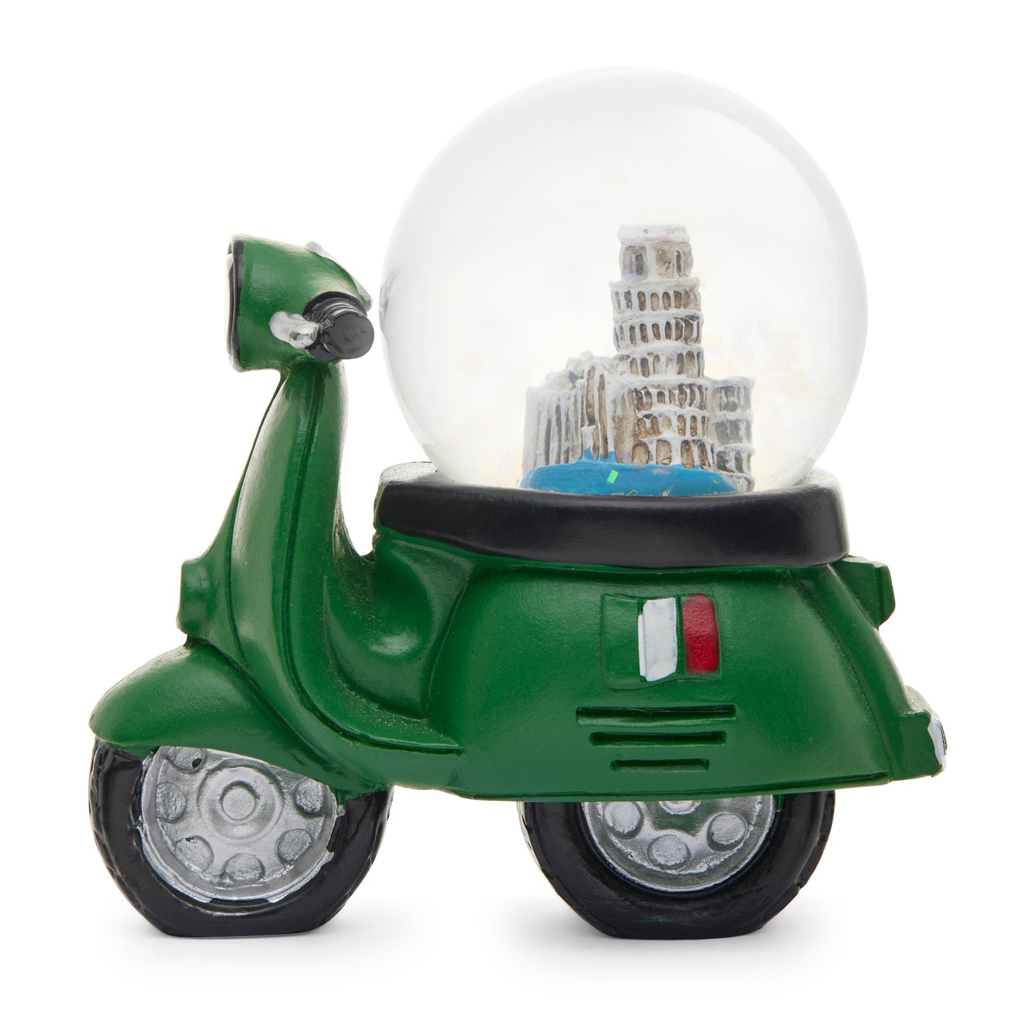 MONDO CATTOLICO ROMA Snow Globe Green Resin Vespa with Snow Globe