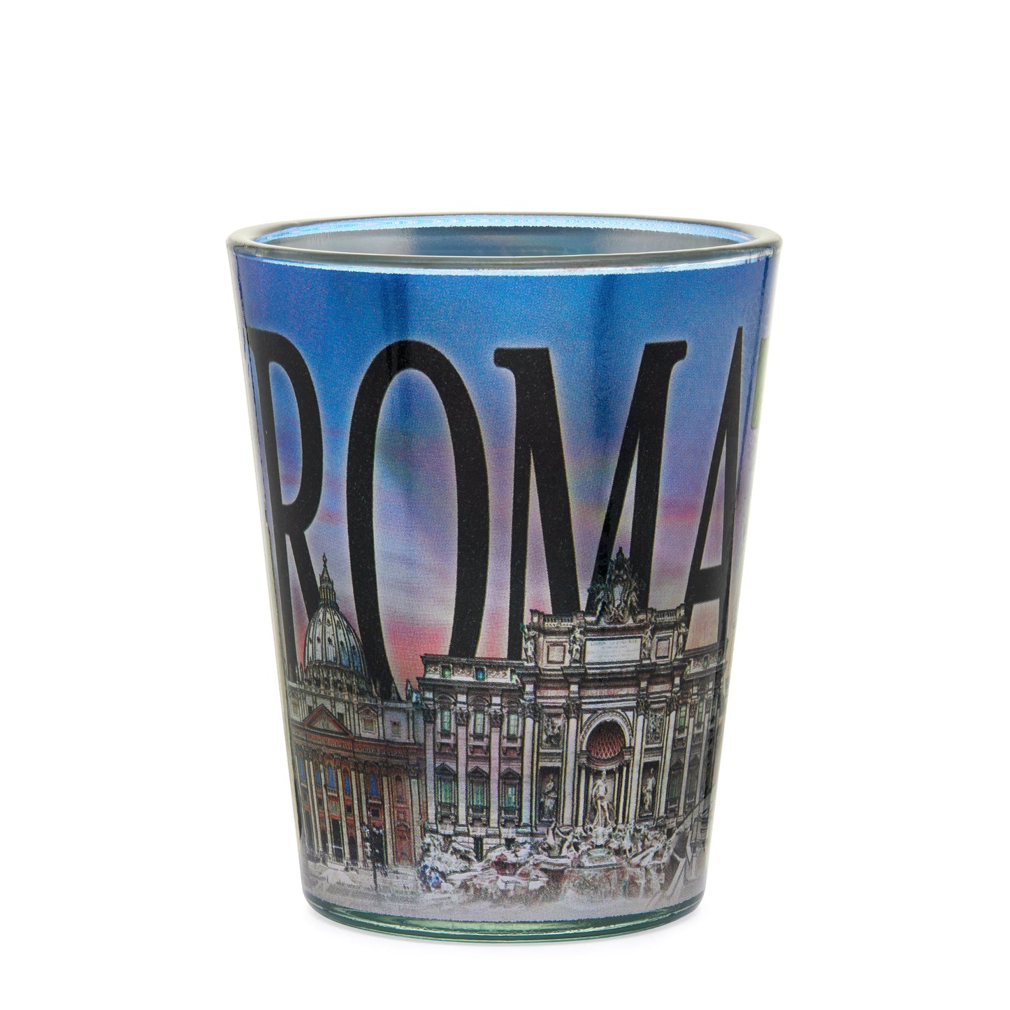 Mondo Cattolico Shot Glass 5.50 cm (2.17 in) Holographic Souvenir Shot Glass with Rome by Night