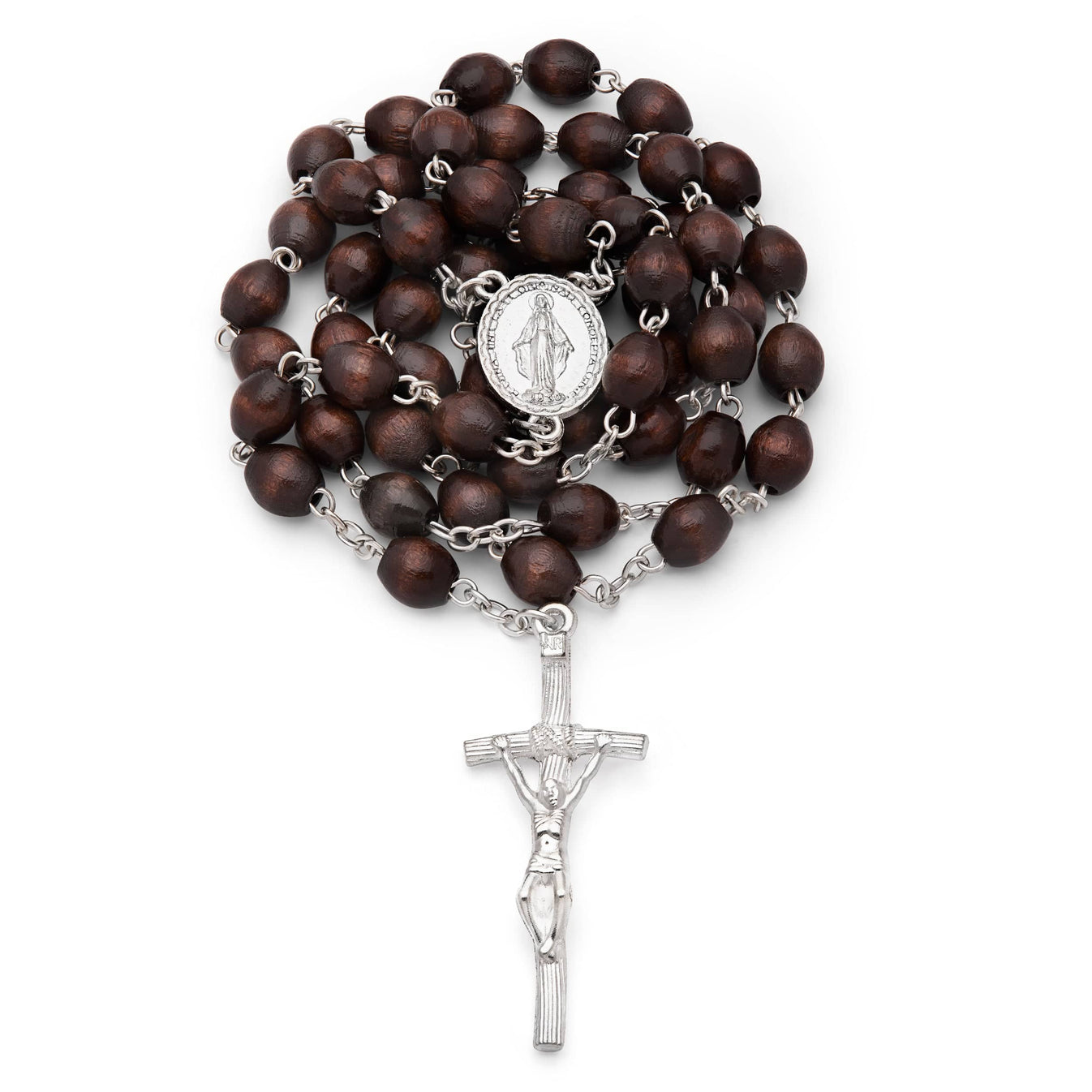 Holy Family Blue Rosary Case with Wood Rosary | MONDO CATTOLICO