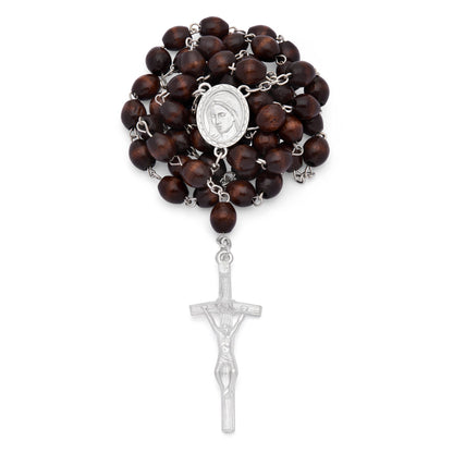 MONDO CATTOLICO ROMA Prayer Beads 53 cm (20.90 in) / 7 mm (0.30 in) Holy Family White Case and Rosary