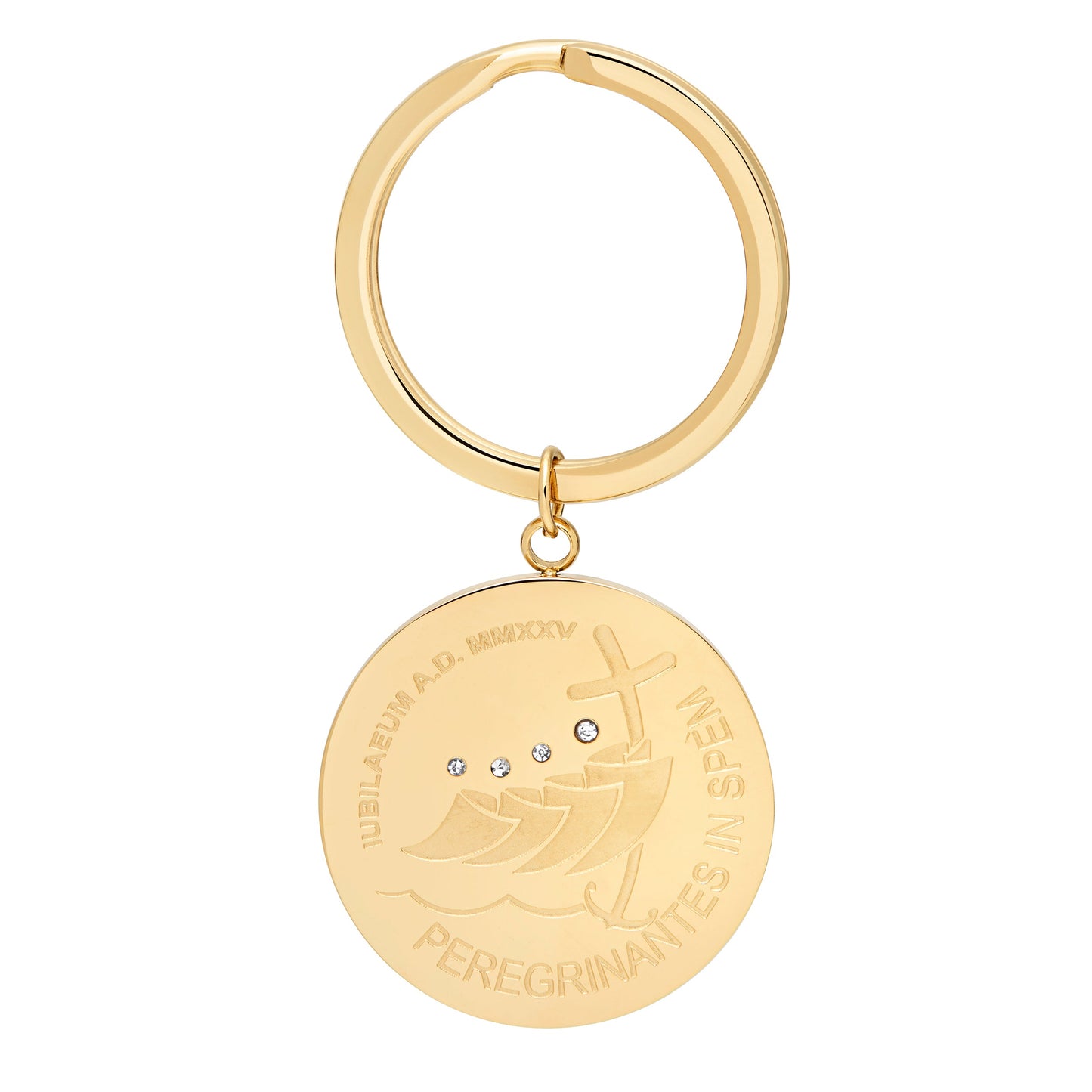 MONDO CATTOLICO ROMA Keychains Jubilee 2025 Gold-tone Stainless Steel Keychain