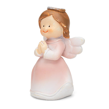 Mondo Cattolico 6.5 cm (2.56 in) Light Pink Resin Angel Praying