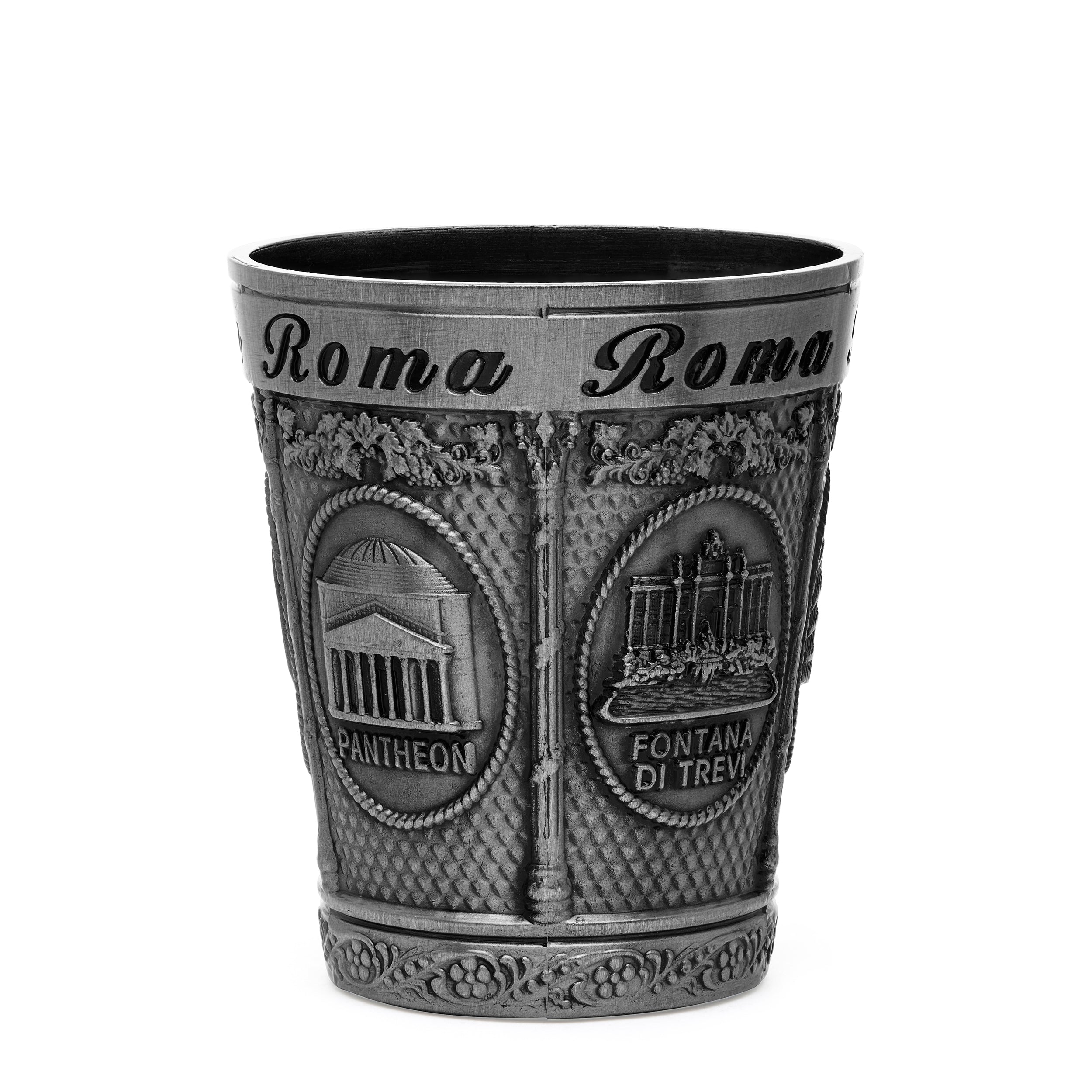 Metal Souvenir Shot Glass featuring St. Peter's Basilica and Colosseum ...