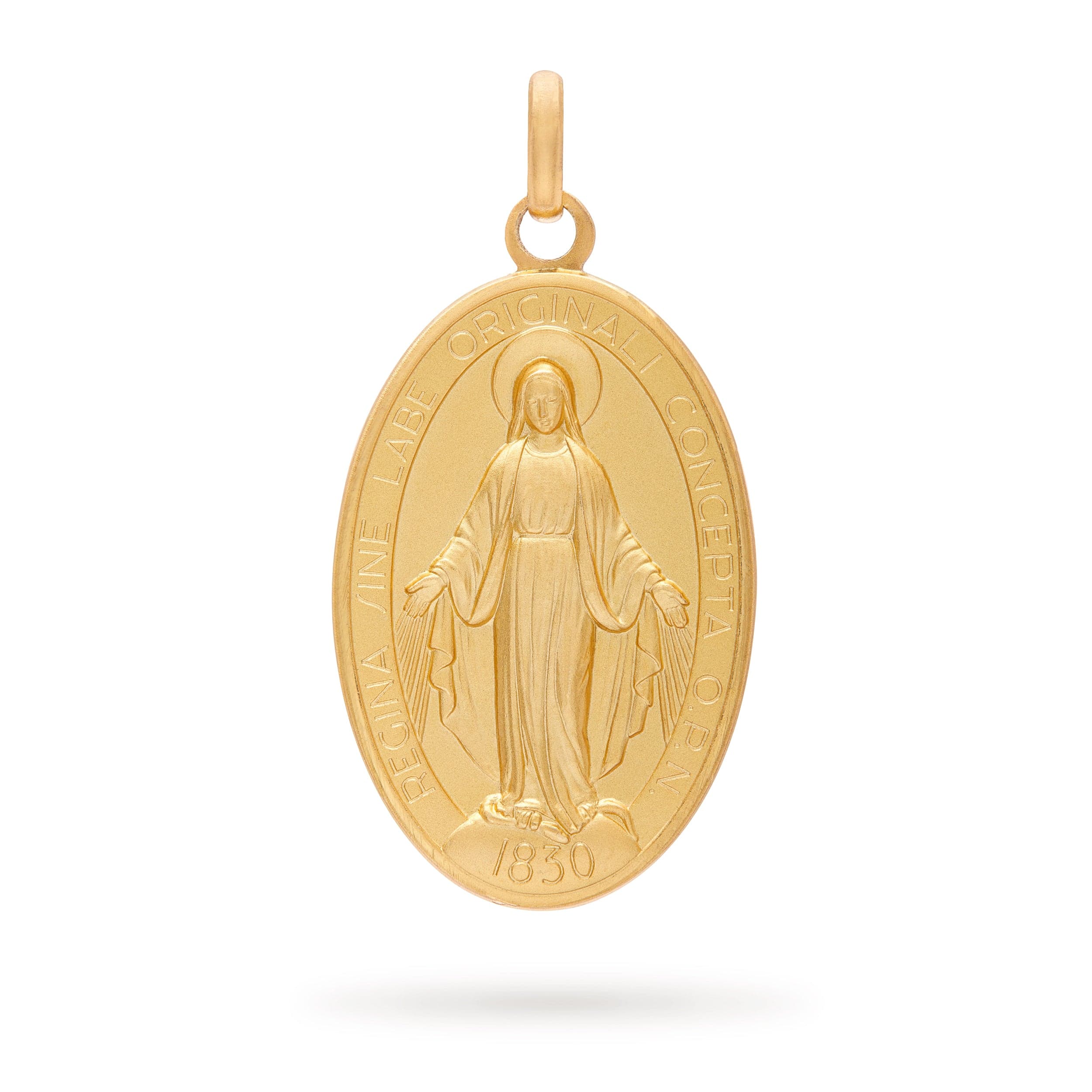 Virgin mary miraculous hot sale medal necklace