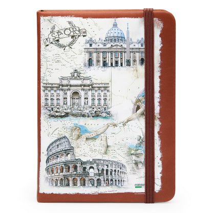 Mondo Cattolico Notebook 11 x 14.50 cm (4.33 x 5.71 in) Notebook featuring Rome's Symbols