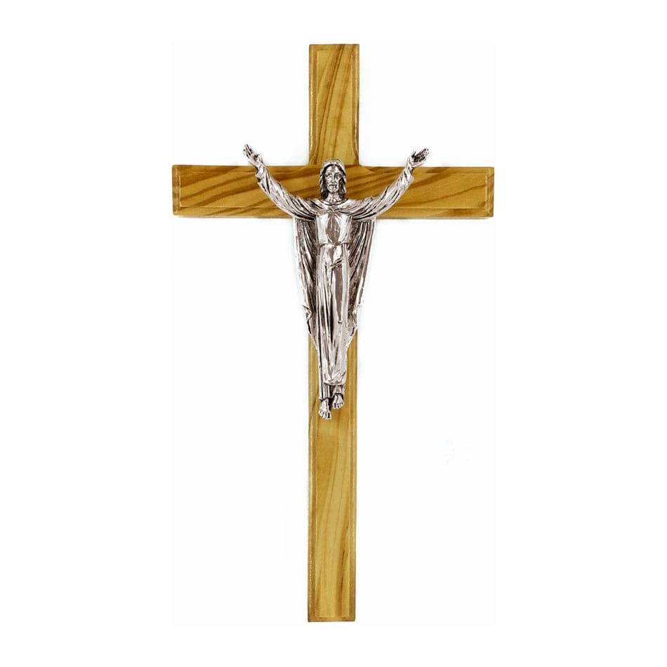 Olive Wood Risen Christ Crucifix | MONDO CATTOLICO