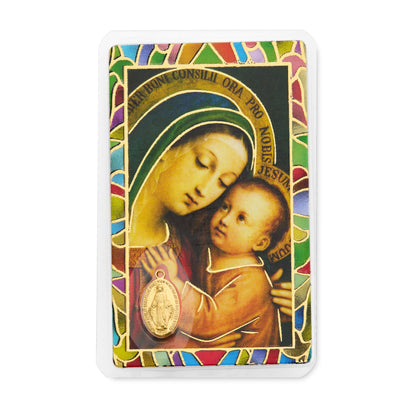 MONDO CATTOLICO ROMA Our Lady of Good Counsel Prayer Card