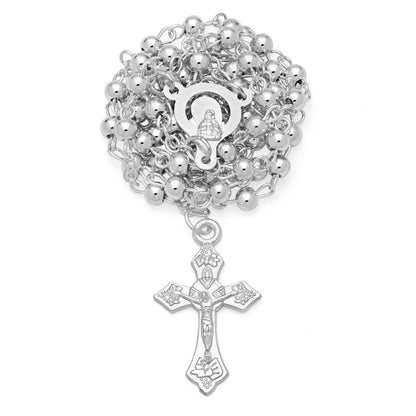 MONDO CATTOLICO ROMA Rosary Box 4 cm (1.57 in) / 4 mm (0.16 in) / 40 cm (15.75 in) Our Lady of the Miraculous Medal Octagonal Rosary Case with Rosary