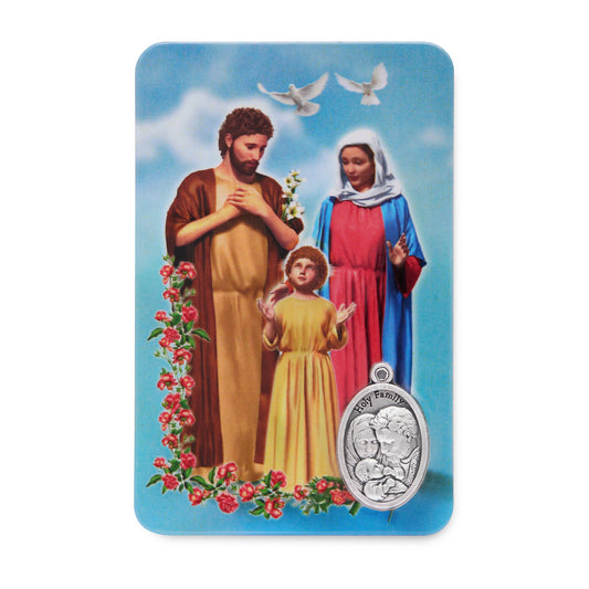 MONDO CATTOLICO Holy Card Plasticized Holy Card of the Holy Family