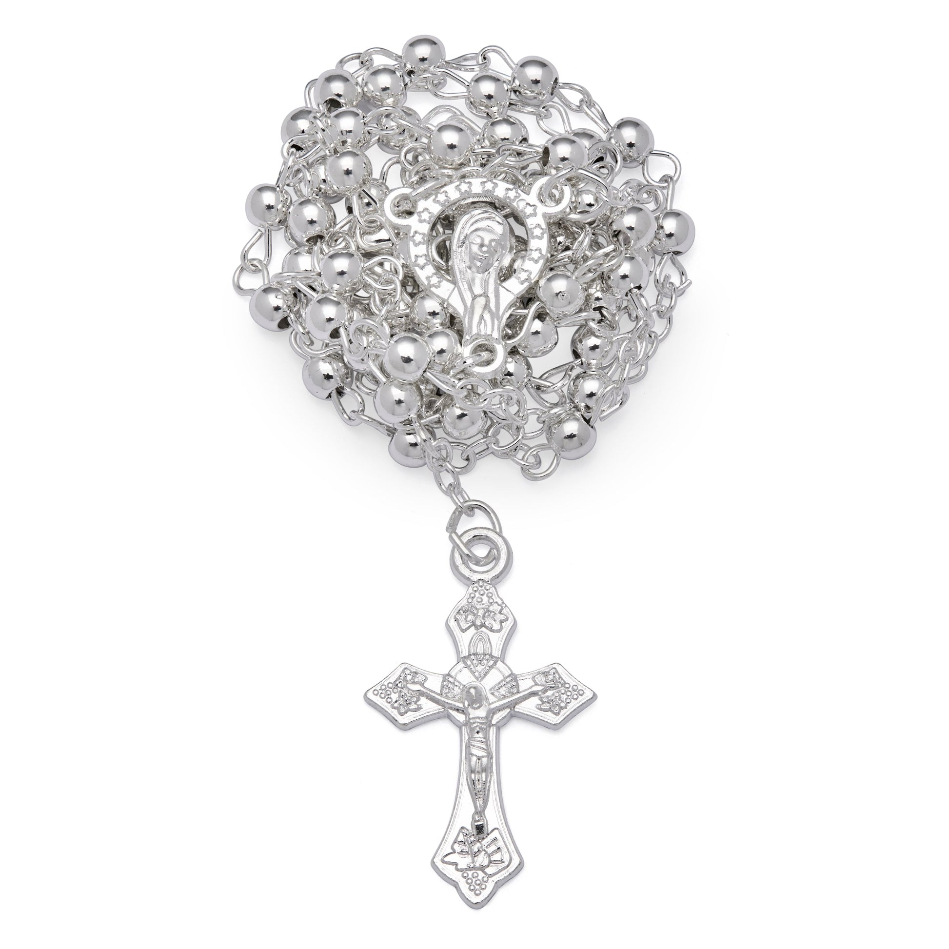 MONDO CATTOLICO ROMA Rosary Box 4 cm (1.57 in) / 4 mm (0.16 in) / 40 cm (15.75 in) Pope Francis Octagonal Rosary Case with Rosary