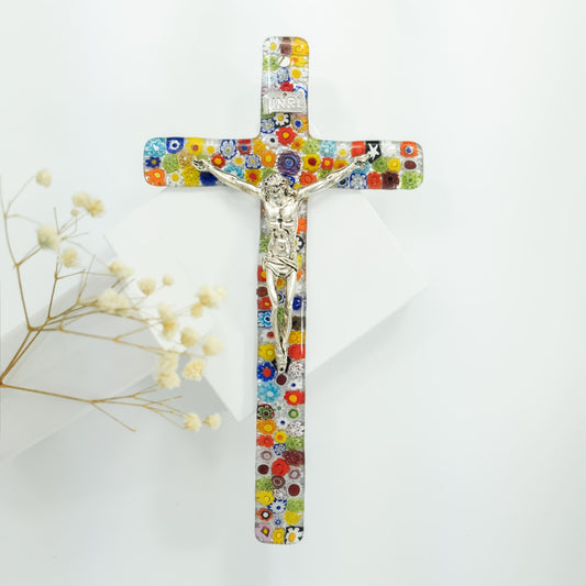 Crucifijo francés antiguo de pared, cruz INRI, crucifijo de madera,  decoración de pared religiosa, católica de pared, -  España