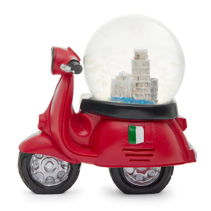 MONDO CATTOLICO ROMA Snow Globe Red Resin Vespa with Snow Globe