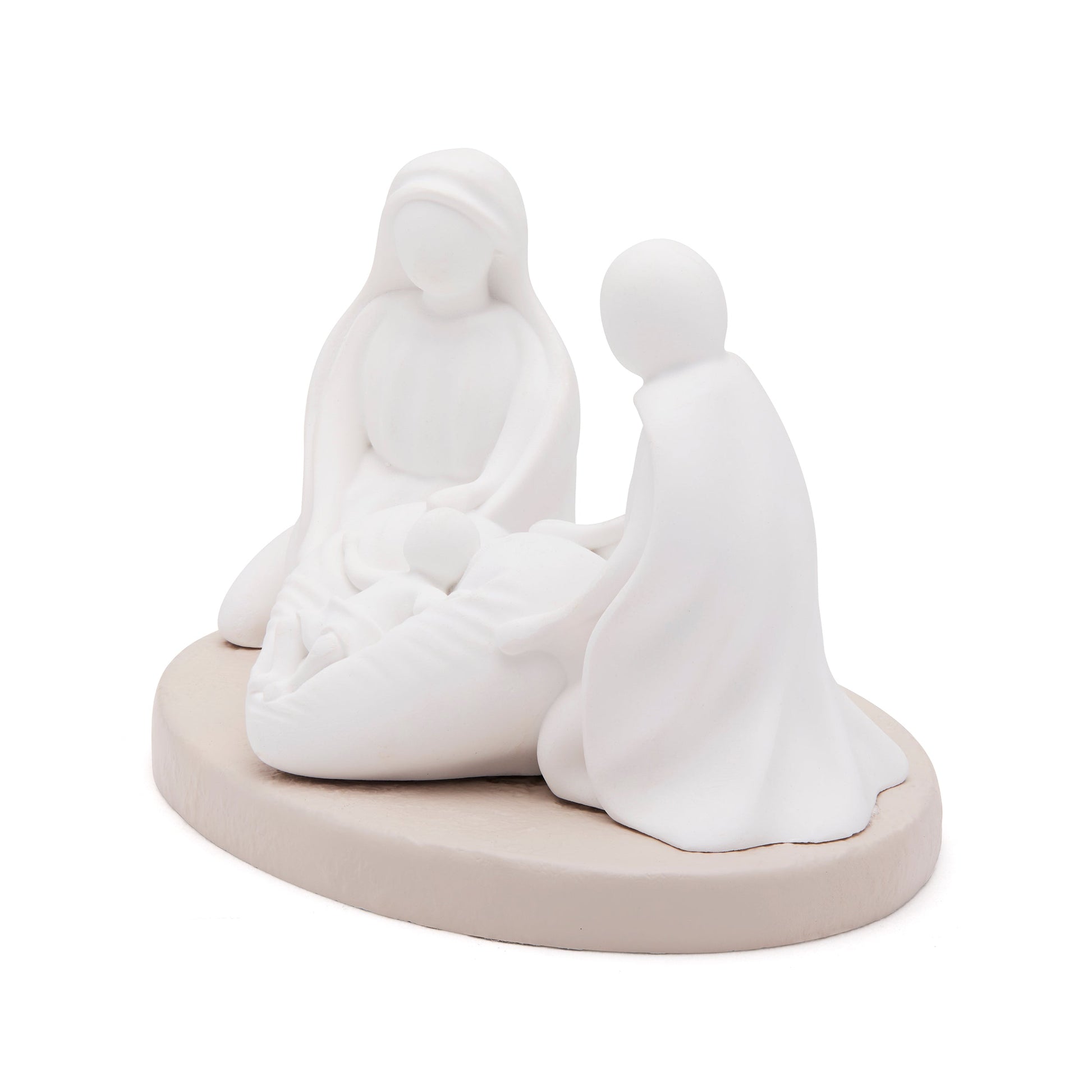 MONDO CATTOLICO ROMA Nativity 5 cm (1.97 in) Resin Nativity Scene with Heart-shaped Cradle