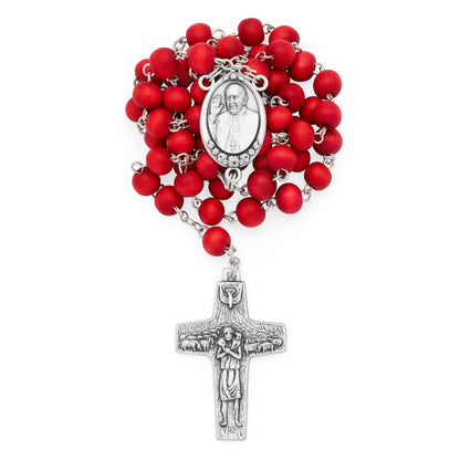 MONDO CATTOLICO ROMA Rosary 45 cm (17.72 in) / 6 mm (0.24 in) / 60 cm (23.62 in) Rose Petal Pope Francis Boxed Rosary