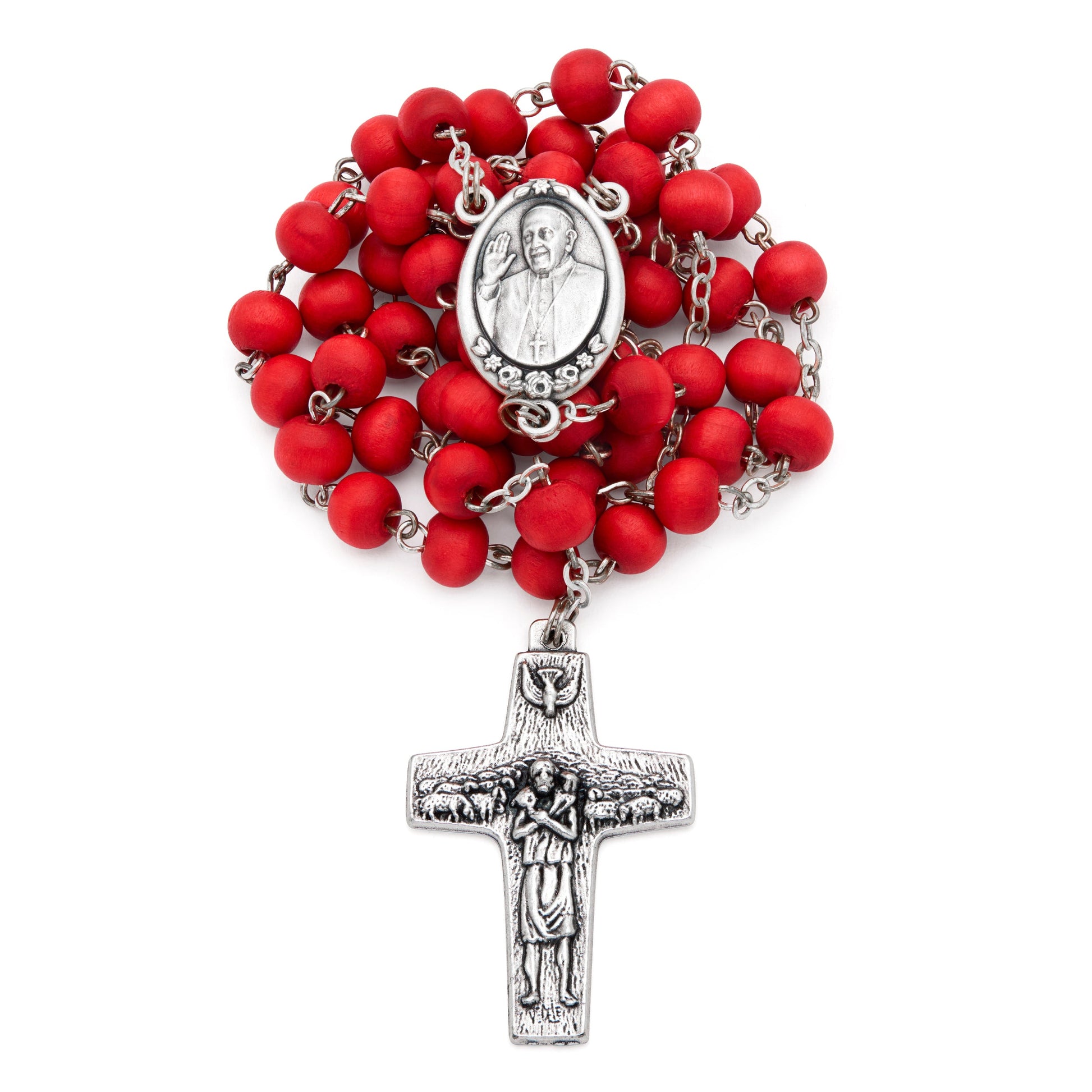 MONDO CATTOLICO ROMA Rosary 45 cm (17.72 in) / 6 mm (0.24 in) / 60 cm (23.62 in) Rose Petal Pope Francis Boxed Rosary