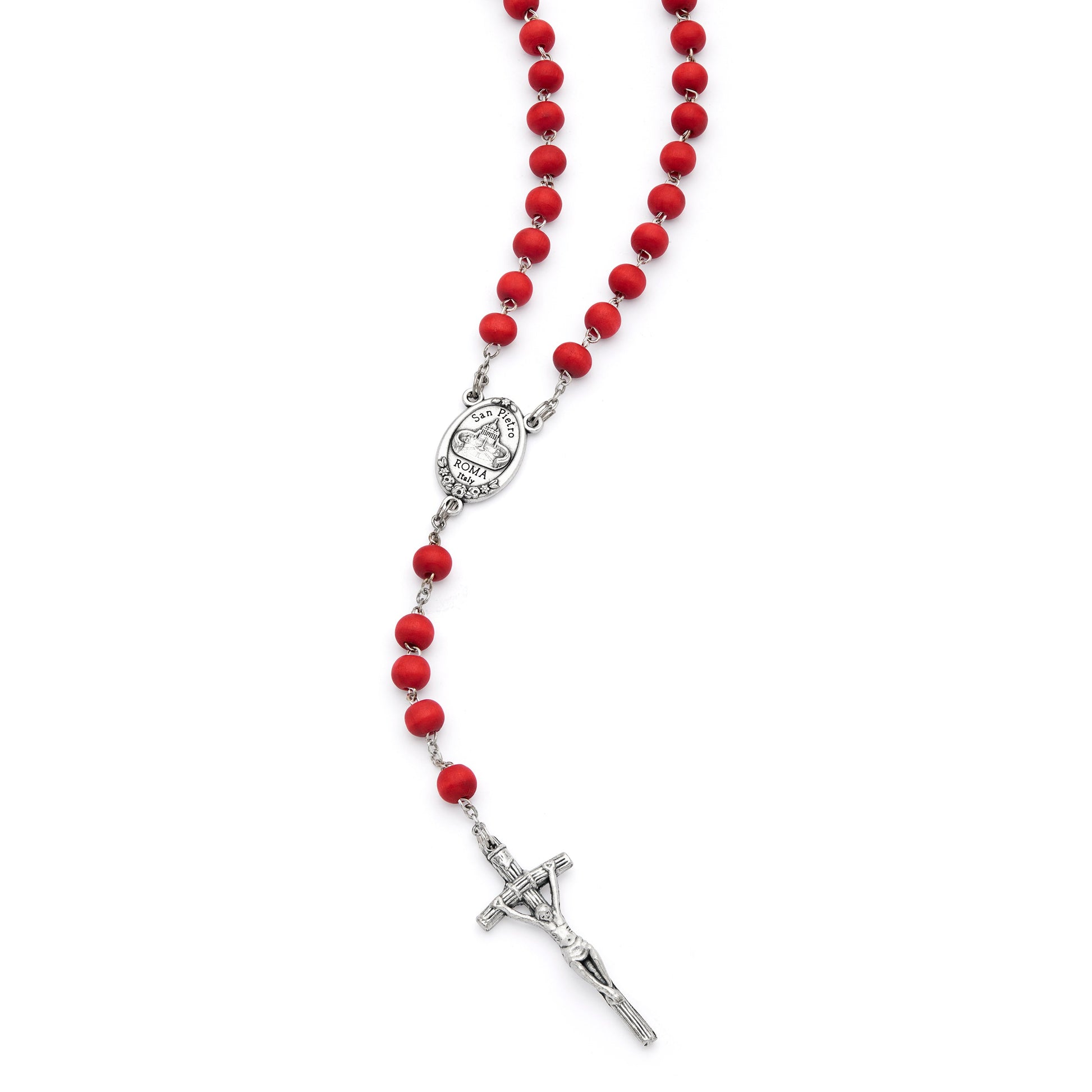 MONDO CATTOLICO ROMA Rosary 45 cm (17.72 in) / 6 mm (0.24 in) / 60 cm (23.62 in) Rose Petal St. John Paul II Boxed Rosary