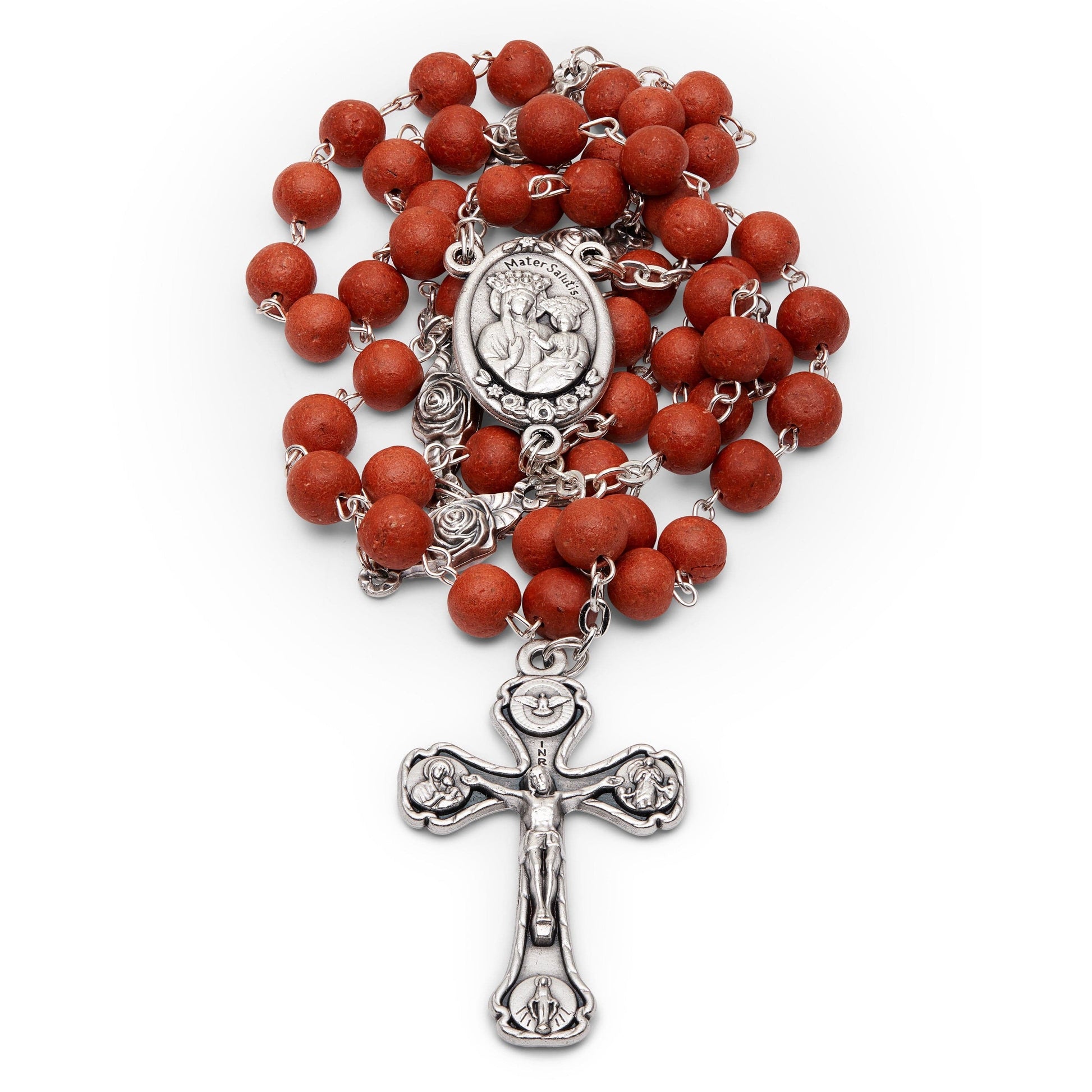 MONDO CATTOLICO ROMA Prayer Beads Rose Petals Rosary, The Original One