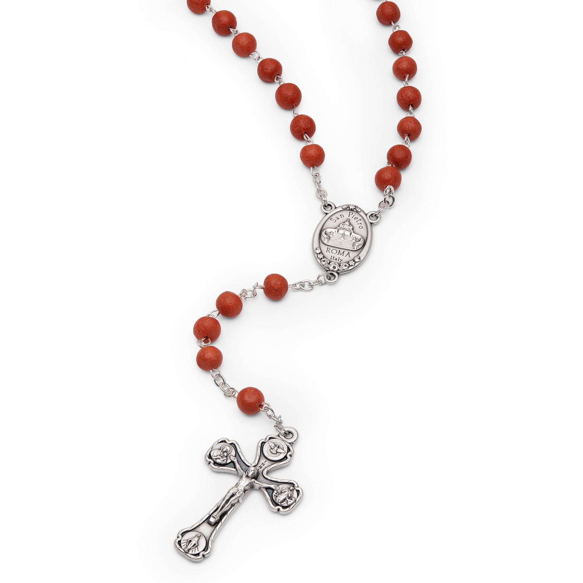 MONDO CATTOLICO ROMA Prayer Beads Rose Petals Rosary, The Original One