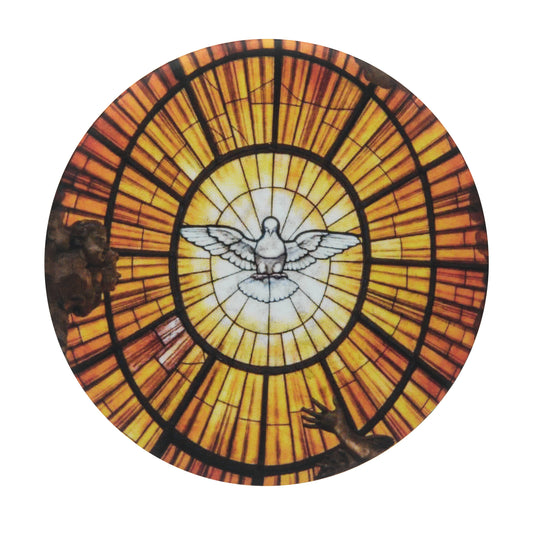 Mondo Cattolico Magnet 5.5 cm (2.17 in) Round Soft-touch Magnet with Holy Spirit