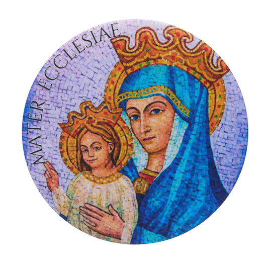 Mondo Cattolico Magnet 5.5 cm (2.17 in) Round Soft-touch Magnet with Mater Ecclesiae