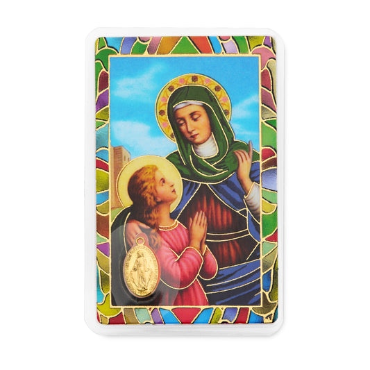 MONDO CATTOLICO ROMA Saint Anne Prayer Card