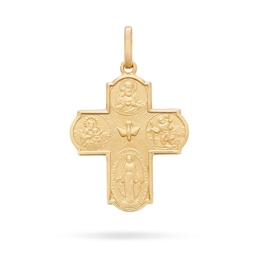 MONDO CATTOLICO ROMA 20 x 25 mm (0.79 x 0.98 in) Scapular Gold Plated Cross