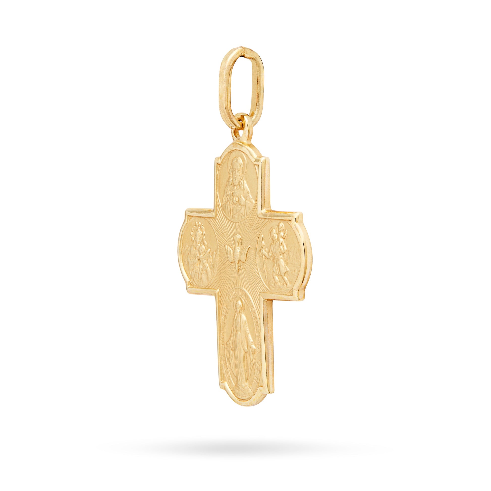 MONDO CATTOLICO ROMA 20 x 25 mm (0.79 x 0.98 in) Scapular Gold Plated Cross