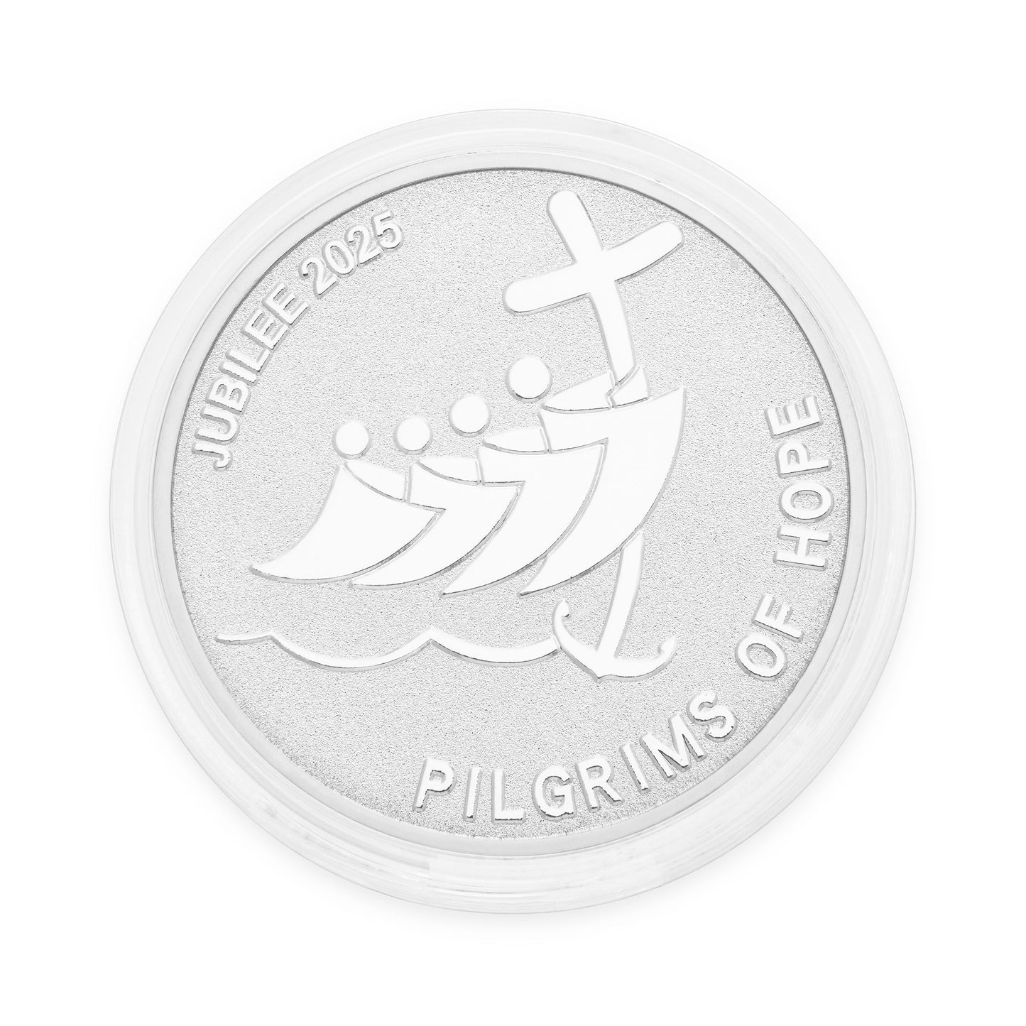 Mondo Cattolico Coin 4 cm (1.57 in) Silver-tone Jubilee 2025 Commemorative Coin – Exclusive Edition