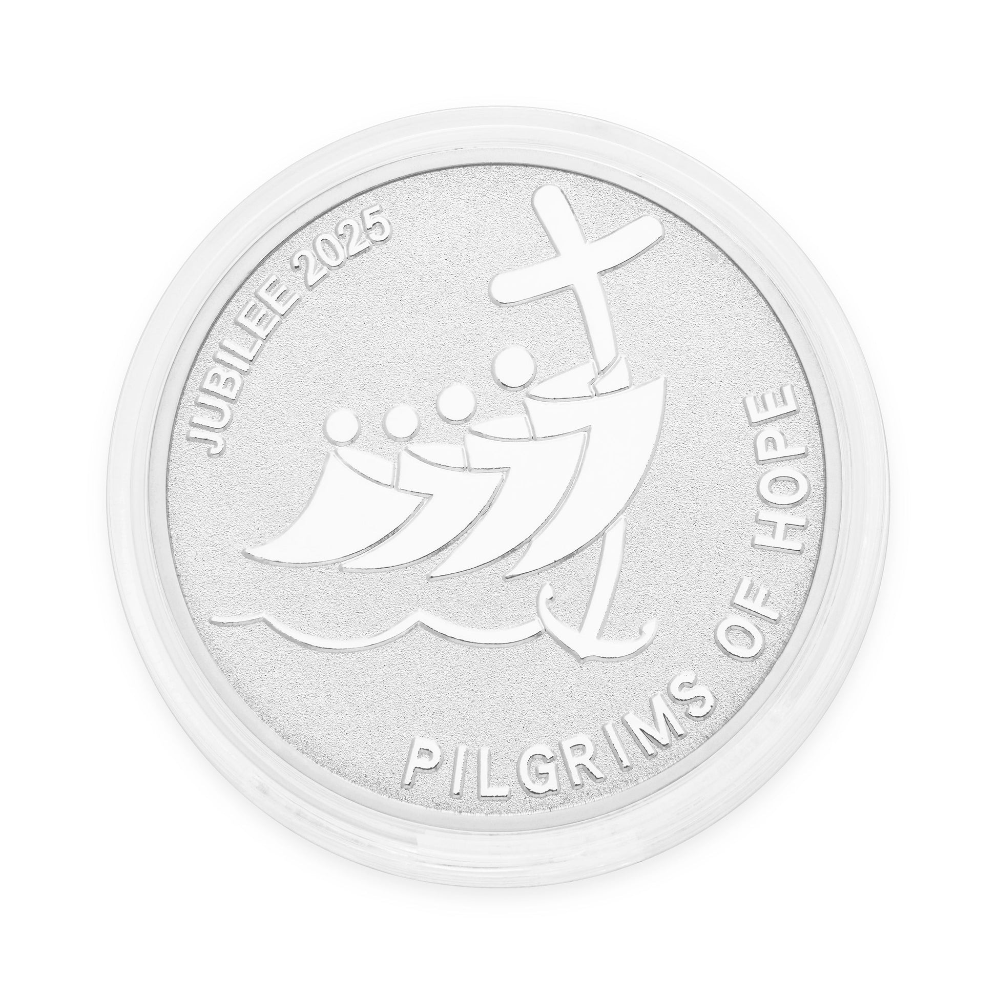 Mondo Cattolico Coin 4 cm (1.57 in) Silver-tone Jubilee 2025 Commemorative Coin – Exclusive Edition