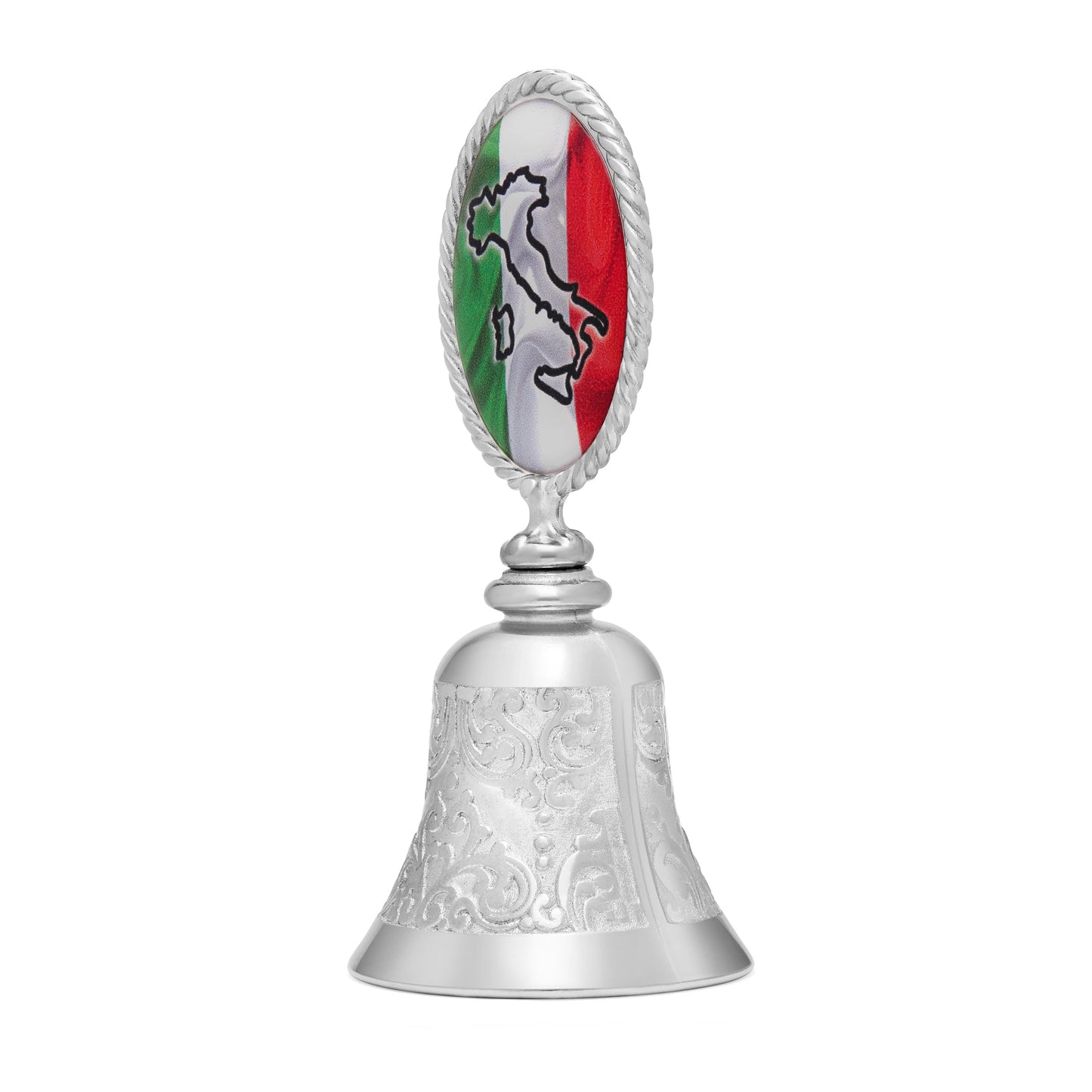 MONDO CATTOLICO ROMA Souvenir 8 cm (3.15 in) Souvenir Bell with Italian Flag and Rome's Monuments