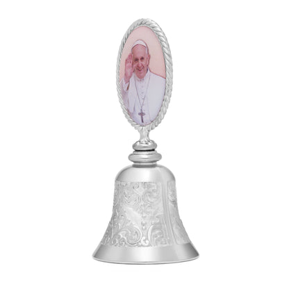 Mondo Cattolico Souvenir 8 cm (3.15 in) Souvenir Bell with Pope Francis and St. Peter's Basilica