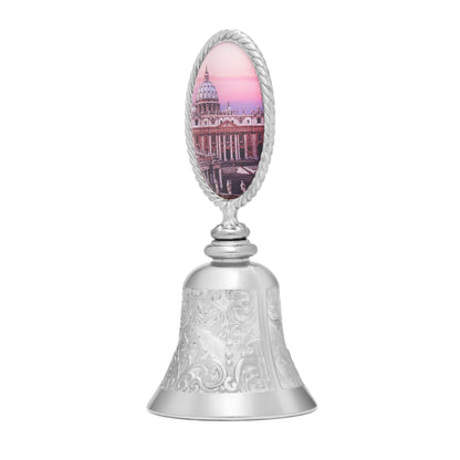 Mondo Cattolico Souvenir 8 cm (3.15 in) Souvenir Bell with St. Peter's Basilica and Colosseum