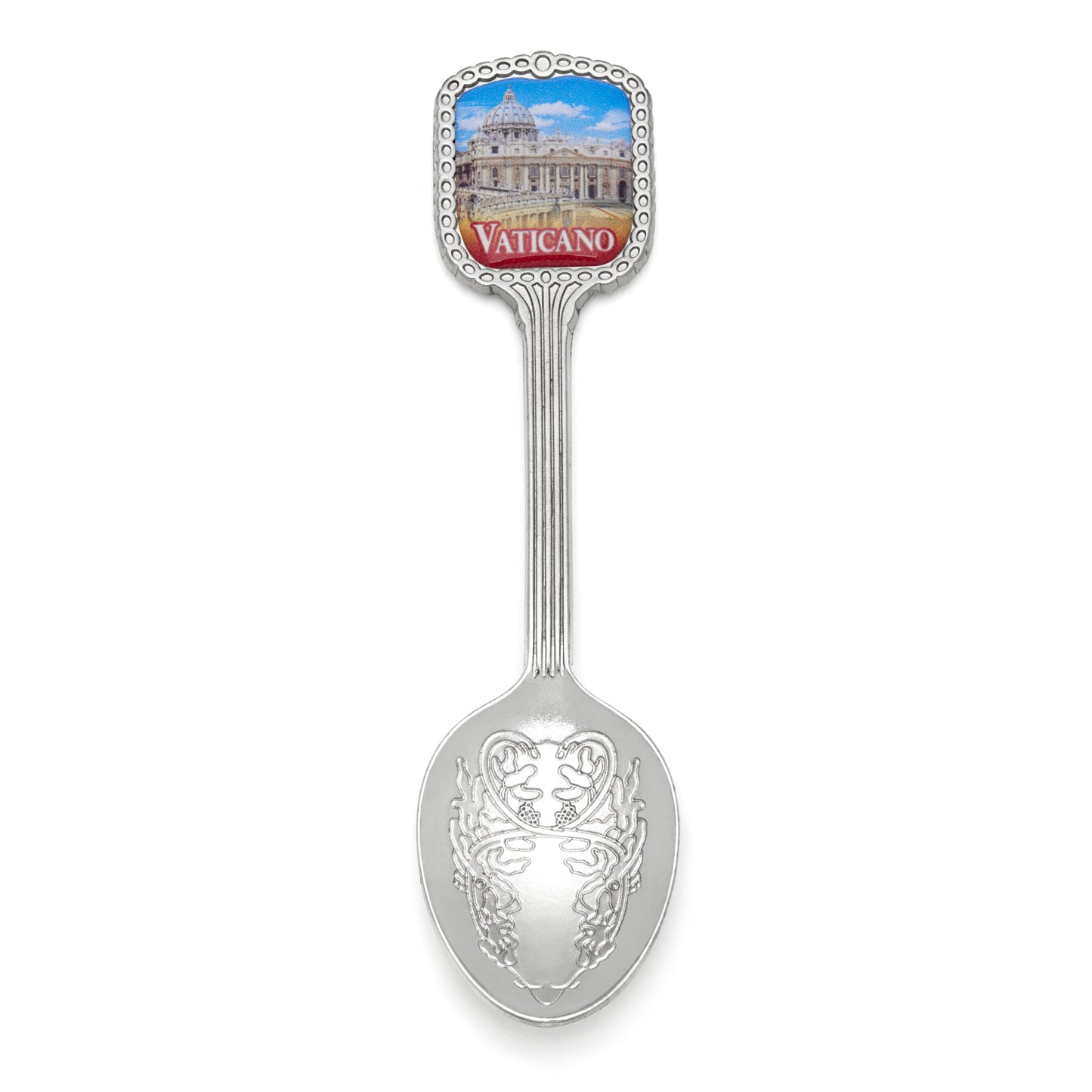 MONDO CATTOLICO ROMA Teaspoon Souvenir Teaspoon with St.Peter's Basilica